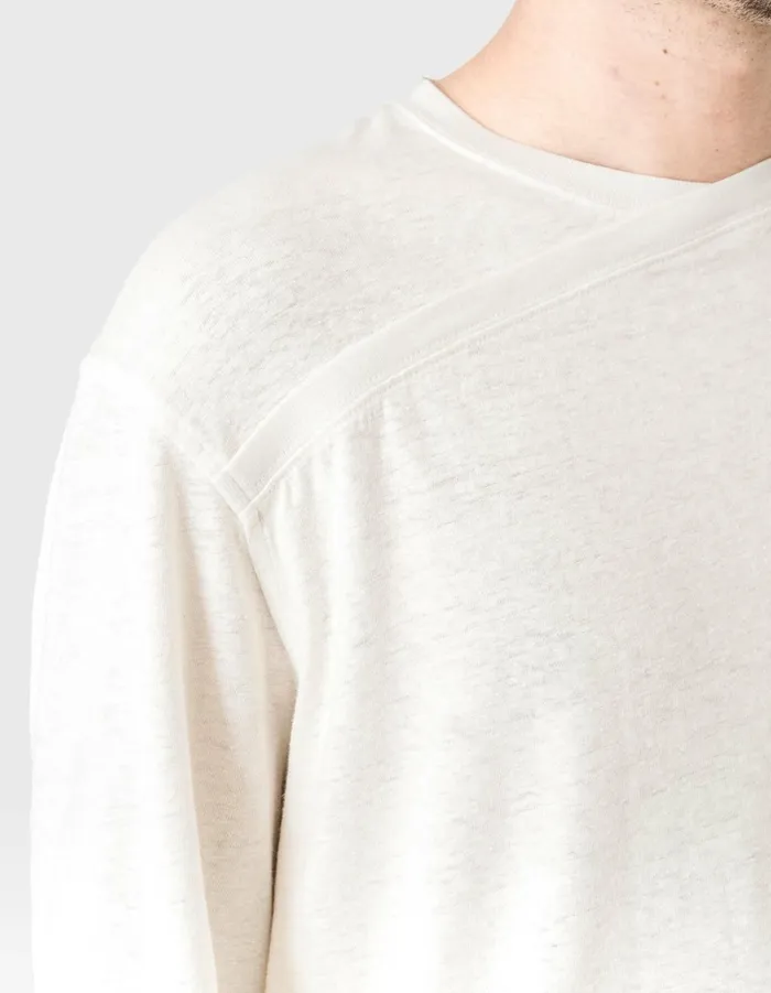 Maharishi Long Sleeve TShirts 6001 Monk Organic Hemp LS TShirt Ecru 8211 Men