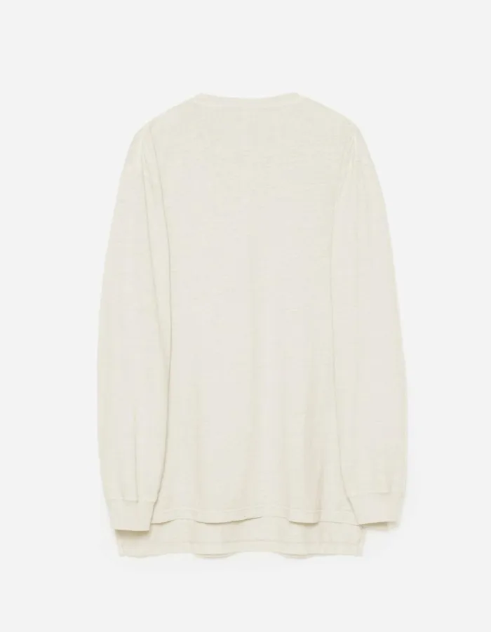 Maharishi Long Sleeve TShirts 6001 Monk Organic Hemp LS TShirt Ecru 8211 Men