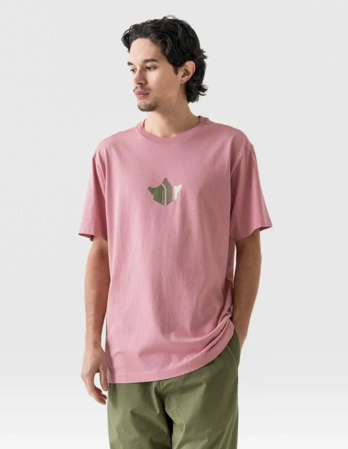 Maharishi Short Sleeve TShirts 1492 Maharishi Temple TShirt Pink 8211 Men