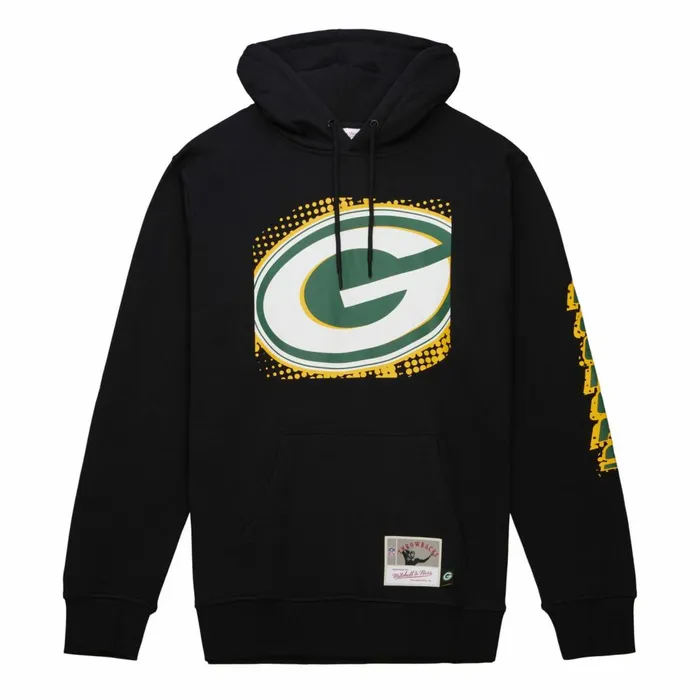 Men039s Hoodies and Sweatshirts Mitchell and Ness Big Face 70 Hoodie Green Bay Packers