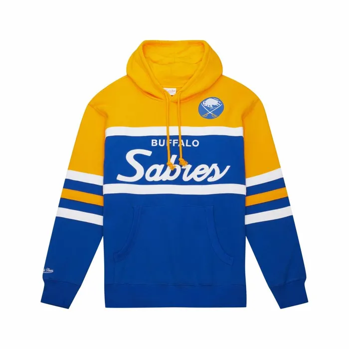 Men039s Hoodies and Sweatshirts Mitchell and Ness Head Coach Hoodie Buffalo Sabres