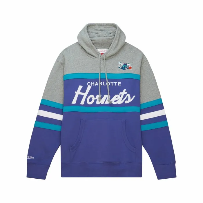 Men039s Hoodies and Sweatshirts Mitchell and Ness Head Coach Hoodie Charlotte Hornets