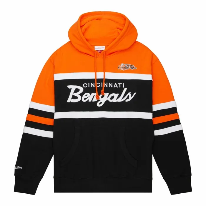 Men039s Hoodies and Sweatshirts Mitchell and Ness Head Coach Hoodie Cincinnati Bengals