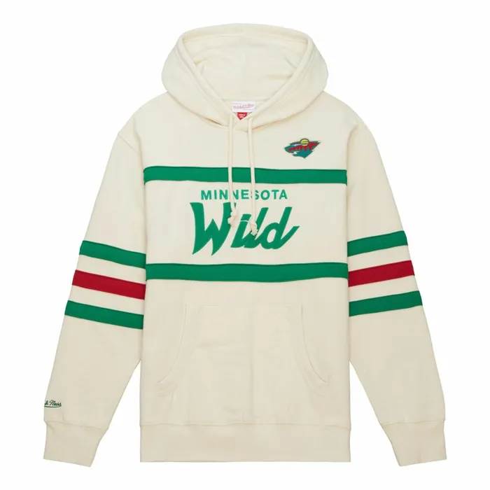 Men039s Hoodies and Sweatshirts Mitchell and Ness Head Coach Hoodie Minnesota Wild