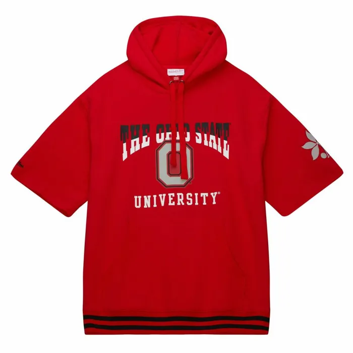 Men039s Hoodies and Sweatshirts Mitchell and Ness PreGame SS Fleece Hoodie Ohio State