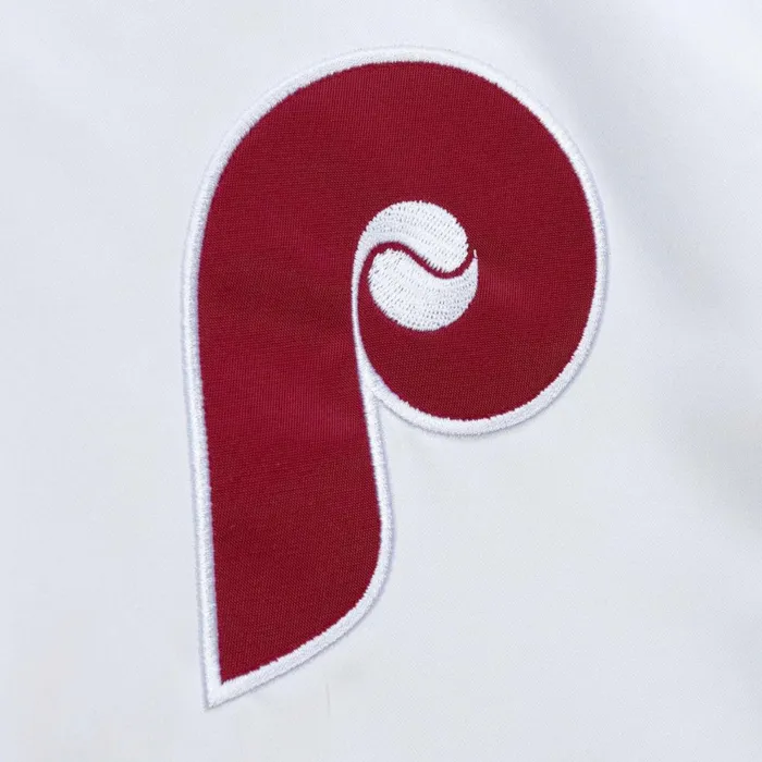 Men039s Jackets and Outerwear Mitchell and Ness City Collection Lightweight Satin Jacket Philadelphia Phillies