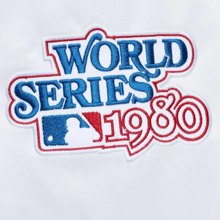 Men039s Jackets and Outerwear Mitchell and Ness City Collection Lightweight Satin Jacket Philadelphia Phillies