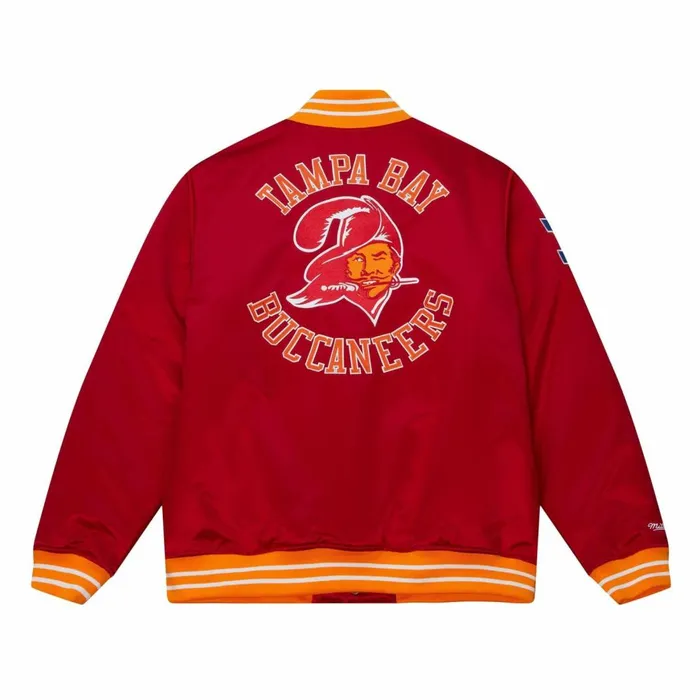Men039s Jackets and Outerwear Mitchell and Ness Heavyweight Satin Jacket Tampa Bay Buccaneers Men039s Jackets and Outerwear Mitchell and Ness Heavyweight Satin Jacket Tampa Bay Buccaneers