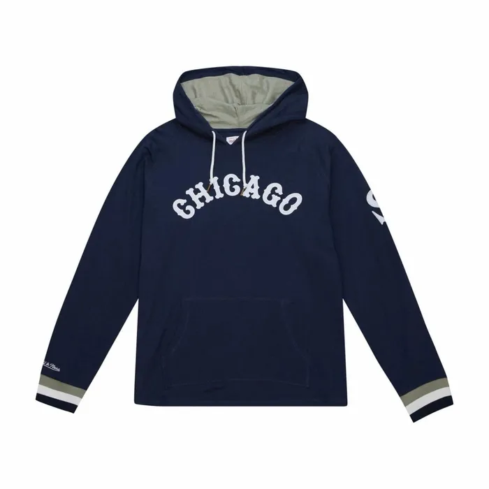 Men039s MLB Mitchell and Ness Legendary Slub Long Sleeve Hoodie Chicago White Sox