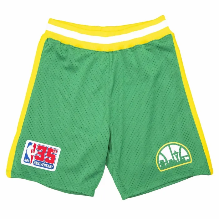 Men039s NBA Authentic Mitchell and Ness Authentic Shorts Seattle SuperSonics 198081