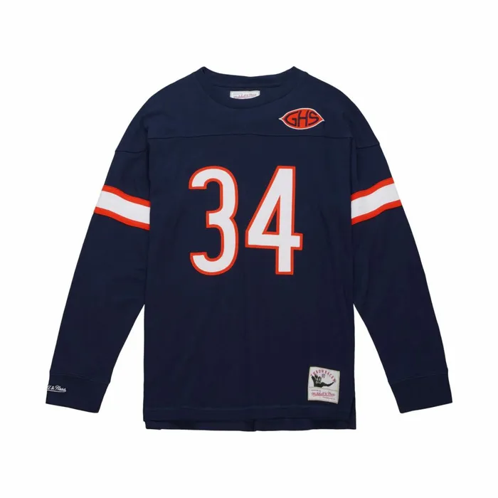 Men039s NFL Mitchell and Ness NandN Longsleeve Tee Chicago Bears 1983 Walter Payton