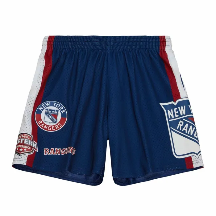 Men039s Shorts Mitchell and Ness City Collection Mesh Shorts New York Rangers
