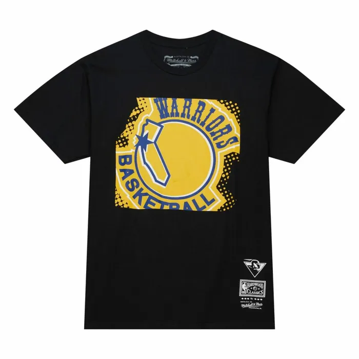 Men039s TShirts and Tops Mitchell and Ness Big Face 70 SS Tee Golden State Warriors
