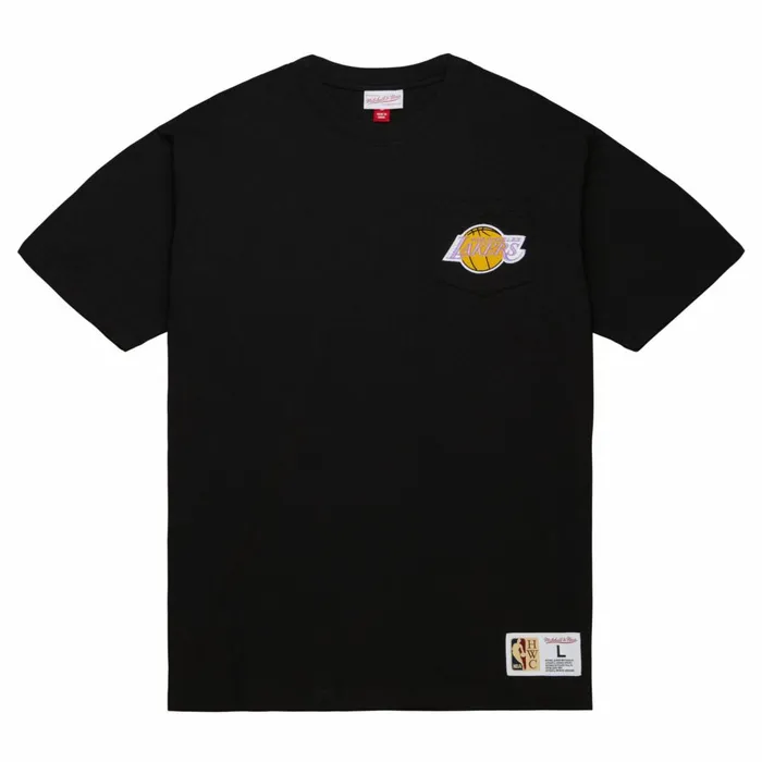 Men039s TShirts and Tops Mitchell and Ness Premium Pocket Tee Los Angeles Lakers