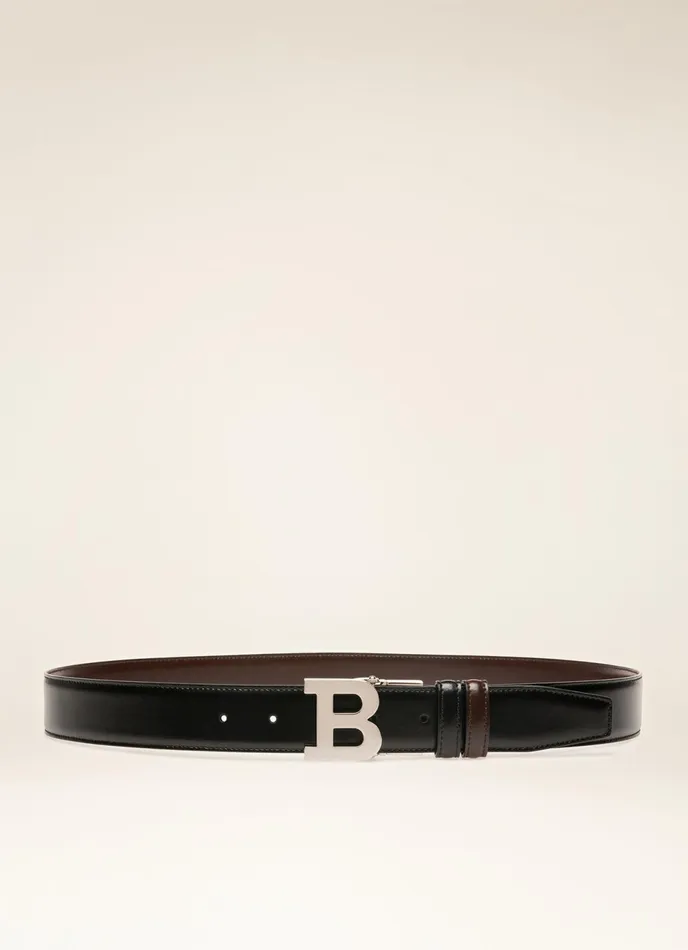 Men Bally Belts B Buckle 8211 Leather 35mm Belt In Black and Brown