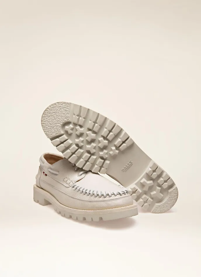 Men Bally LaceUps And Monks Trendal 8211 Leather Moccasins In White