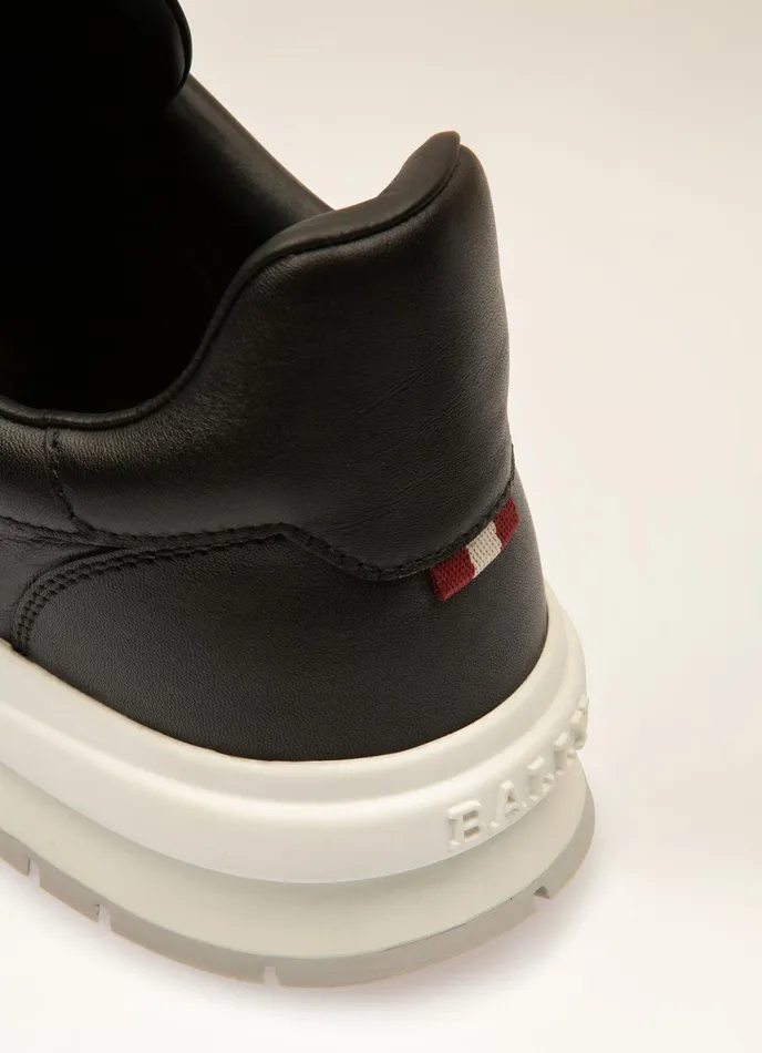 Men Bally Sneakers Asler 8211 Leather Sneakers In Black