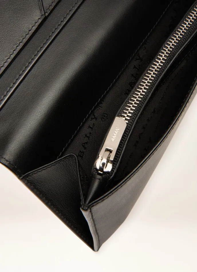 Men Bally Wallets Baliro 8211 Leather Continental Wallet In Black