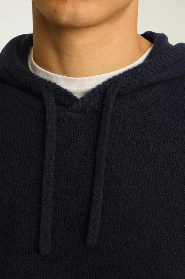 Men Cashmere Hoodie Navy Blue Bonobos Sweatshirts and Hoodies