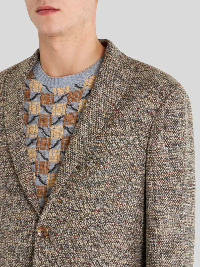 Men Cotton And Virgin Wool Jacket Etro Jackets