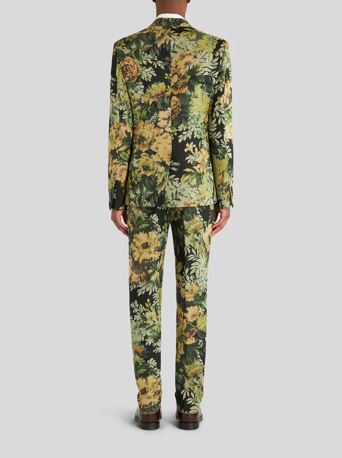 Men DoubleBreasted Jacquard Jacket Etro Jackets