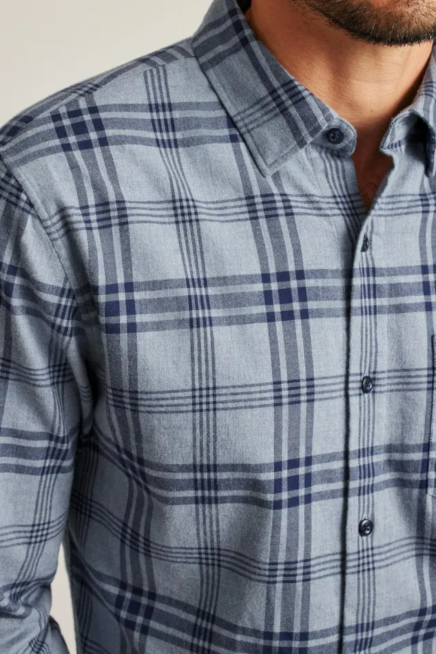 Men Everyday Lightweight Flannel Shirt Hall Plaid Bonobos Casual Shirts