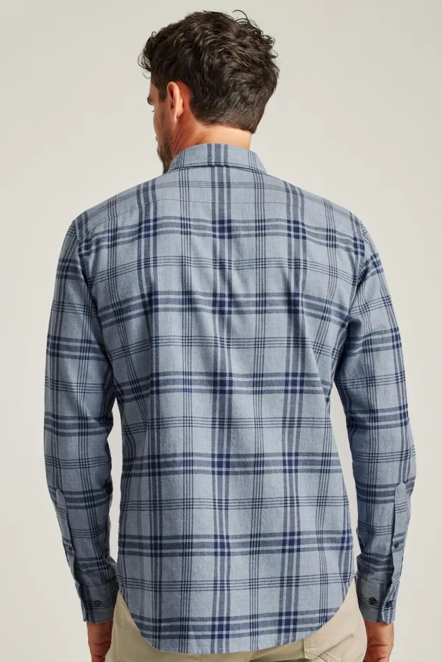 Men Everyday Lightweight Flannel Shirt Hall Plaid Bonobos Casual Shirts