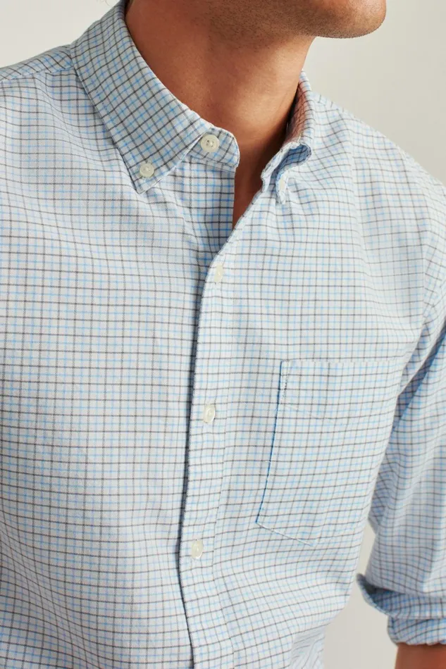 Men Everyday Oxford Shirt Blue Nickel Check Bonobos Casual Shirts