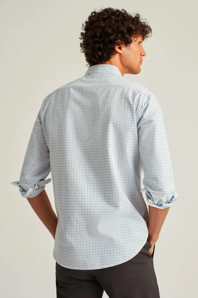 Men Everyday Oxford Shirt Blue Nickel Check Bonobos Casual Shirts