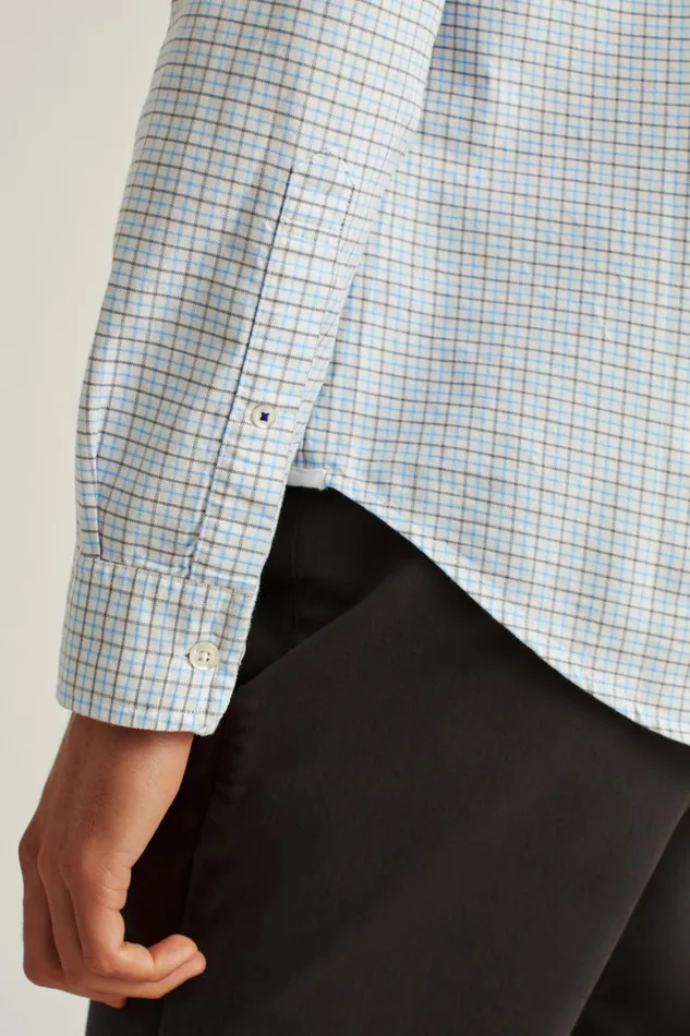 Men Everyday Oxford Shirt Blue Nickel Check Bonobos Casual Shirts