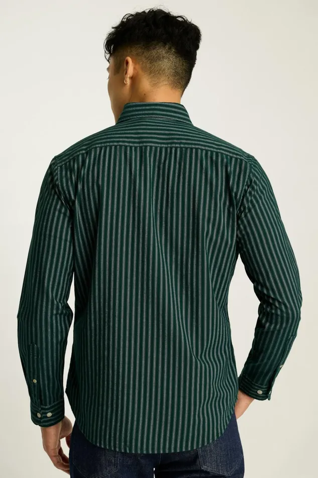 Men Everyday Oxford Shirt Evergreen Stripe Bonobos Casual Shirts
