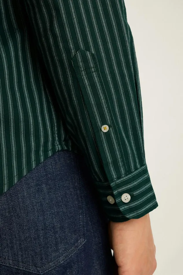 Men Everyday Oxford Shirt Evergreen Stripe Bonobos Casual Shirts