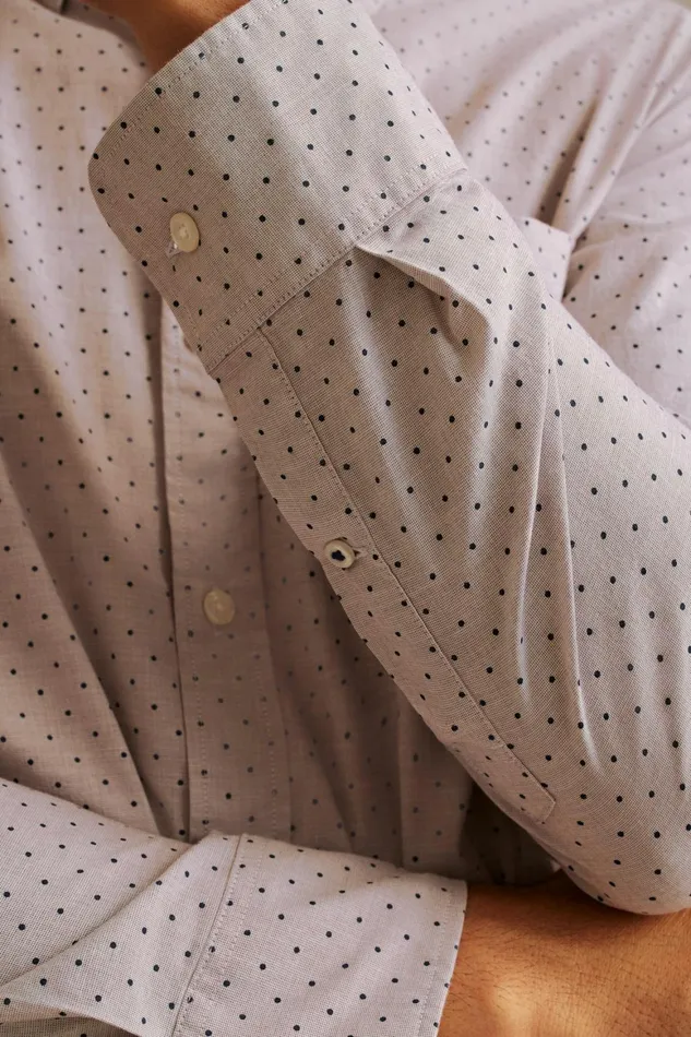Men Everyday Shirt Burgundy Navy Dot Bonobos Casual Shirts