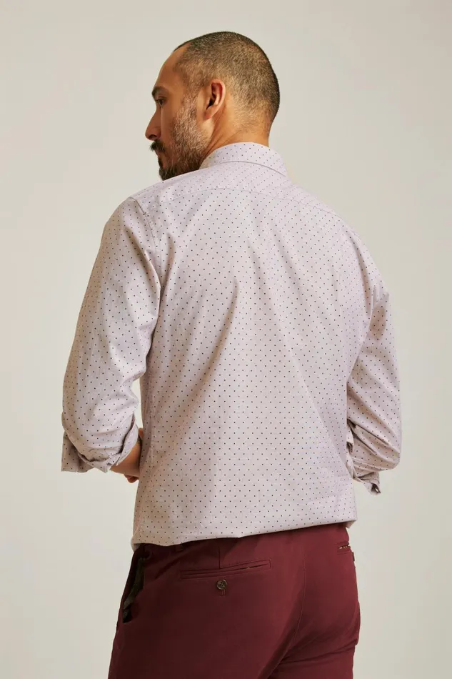 Men Everyday Shirt Burgundy Navy Dot Bonobos Casual Shirts