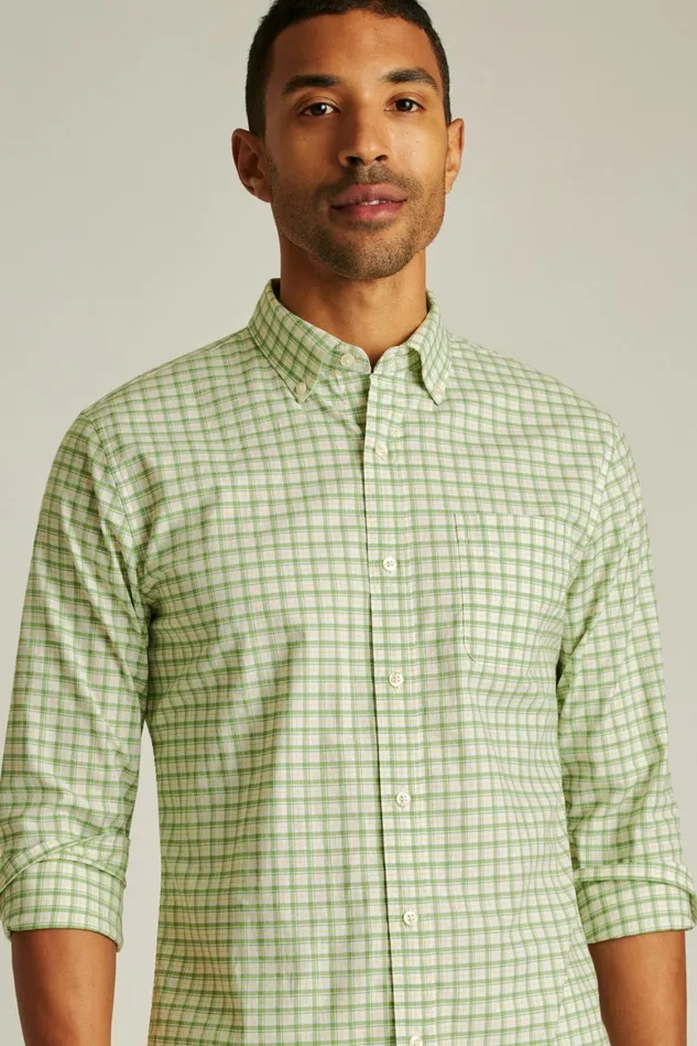 Men Everyday Shirt Ivy Green Dorsey Plaid Bonobos Casual Shirts