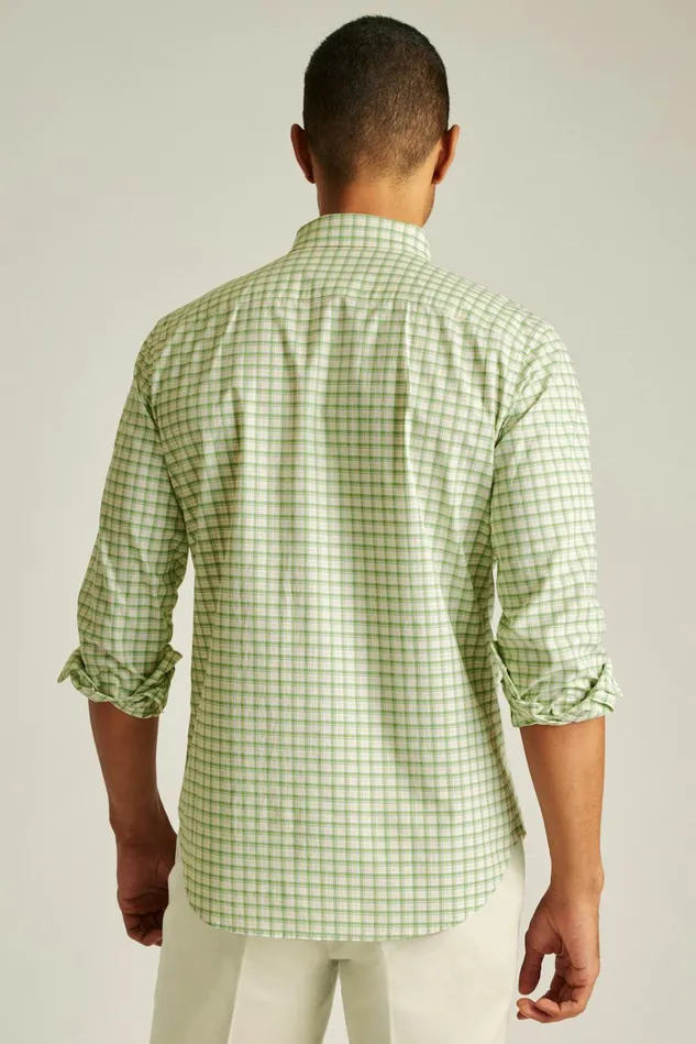 Men Everyday Shirt Ivy Green Dorsey Plaid Bonobos Casual Shirts