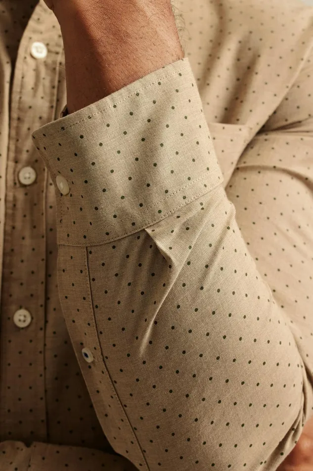 Men Everyday Shirt Khaki Dot Bonobos Casual Shirts