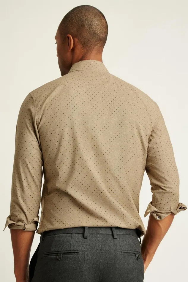 Men Everyday Shirt Khaki Dot Bonobos Casual Shirts