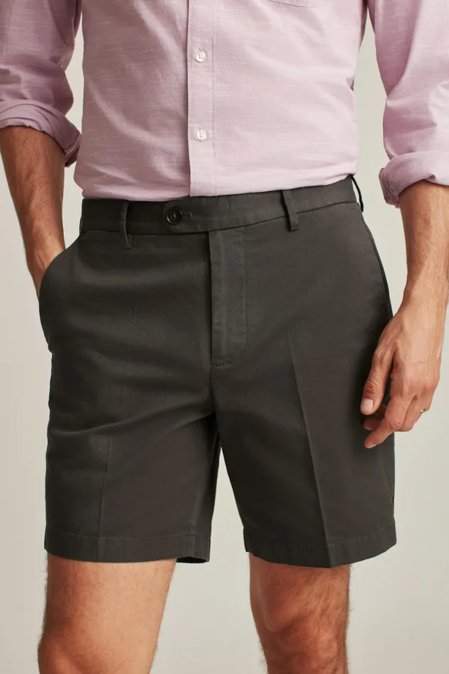 Men Italian Stretch Chino Shorts Asphalt Grey Bonobos Chino Shorts