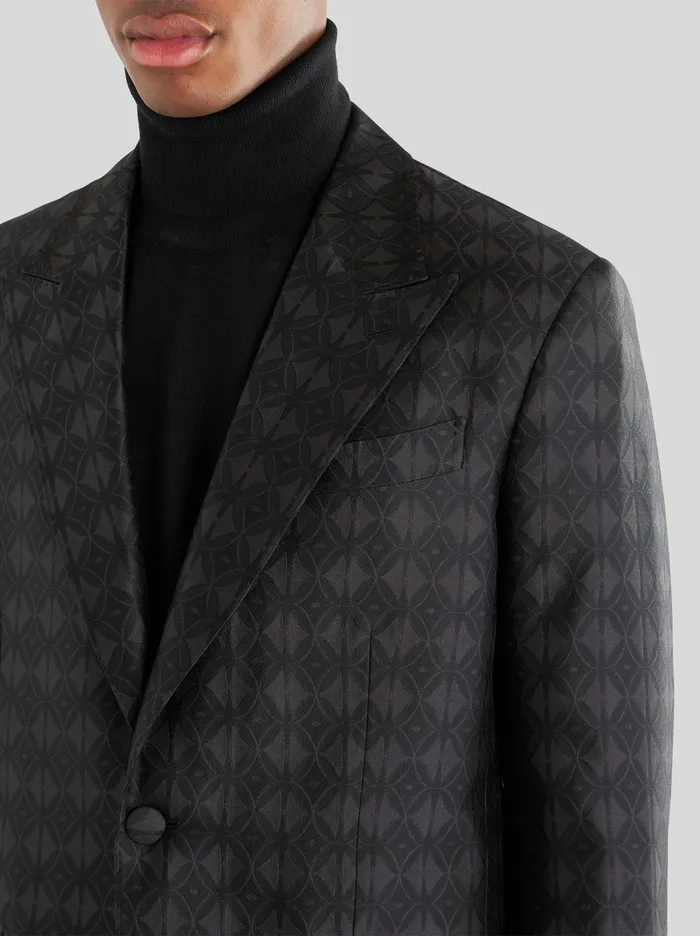 Men Jacquard Jacket With Geometric Design Etro Jackets