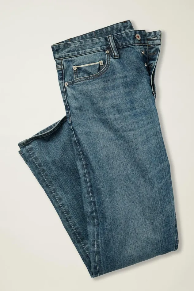 Men Japanese Stretch Selvedge Jeans Medium Blue Wash Bonobos Jeans