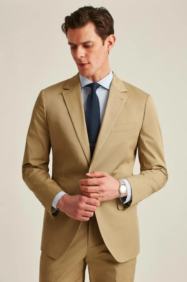 Men Jetsetter Italian Cotton Blazer Pale Oak Bonobos Blazers and Sport Coats