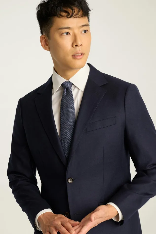 Men Jetsetter Italian Flannel Suit Dark Navy Blue Bonobos Suits