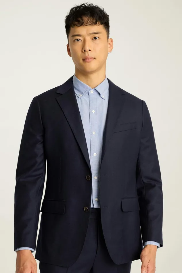 Men Jetsetter Italian Flannel Suit Dark Navy Blue Bonobos Suits