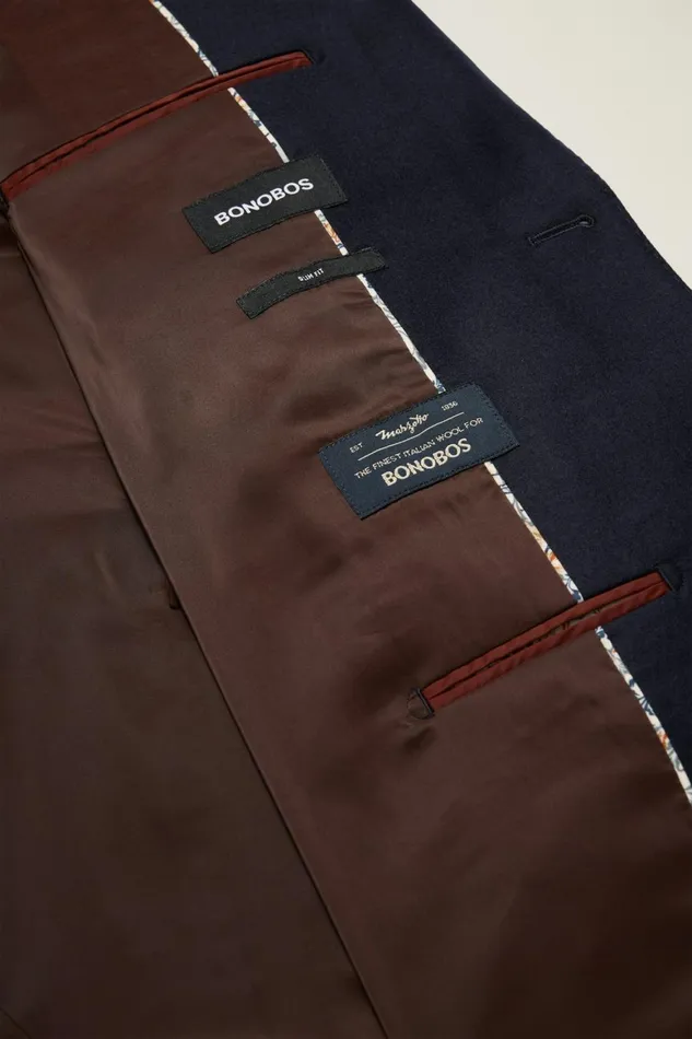 Men Jetsetter Italian Flannel Suit Dark Navy Blue Bonobos Suits