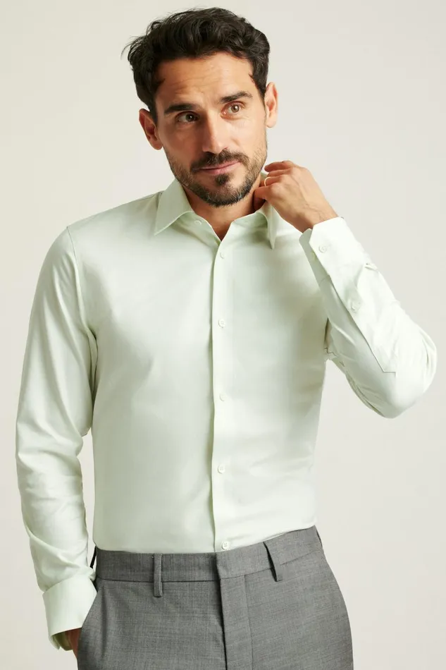 Men Jetsetter Premium Dress Shirt Mint Green Dobby Bonobos Formal Dress Shirts