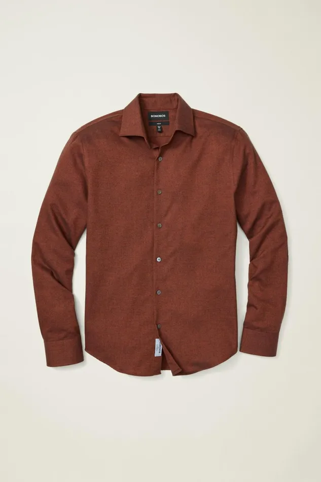 Men Jetsetter Premium Merino Dress Shirt Rust Bonobos Formal Dress Shirts