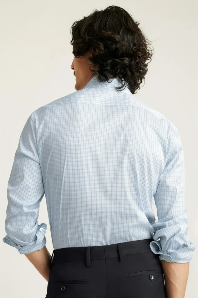 Men Jetsetter Stretch Dress Shirt Lake Blues Gingham Bonobos Business Casual Shirts