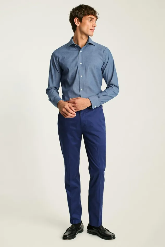Men Jetsetter Stretch Dress Shirt Ocean Blue Chambray Bonobos Business Casual Shirts
