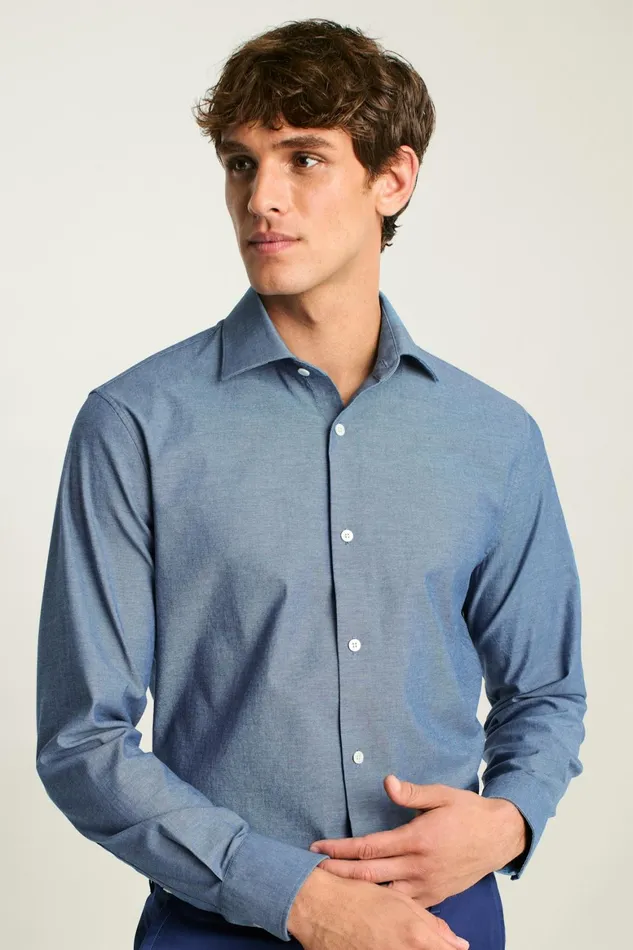 Men Jetsetter Stretch Dress Shirt Ocean Blue Chambray Bonobos Business Casual Shirts